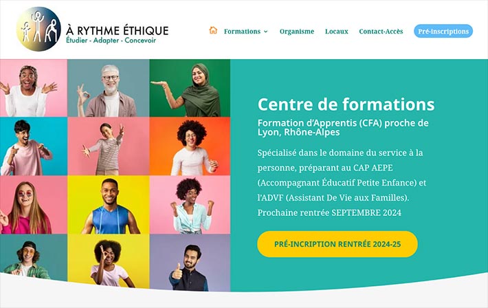 Le nouveau site de l'organisme de formations CAP AEPE et ADVF de Belleville en Beaujolais